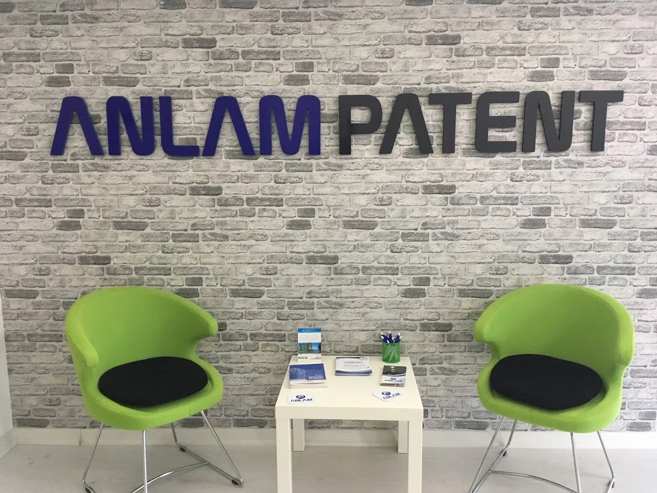 Anlam Patent branded consultation area in Istanbul